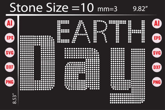 Celebrate Sustainability in Sparkle: Earth Day Rhinestone Templates Design