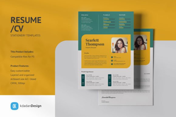 Elevate Your Career Narrative with Resume CV PSD Design Templates Vol 196