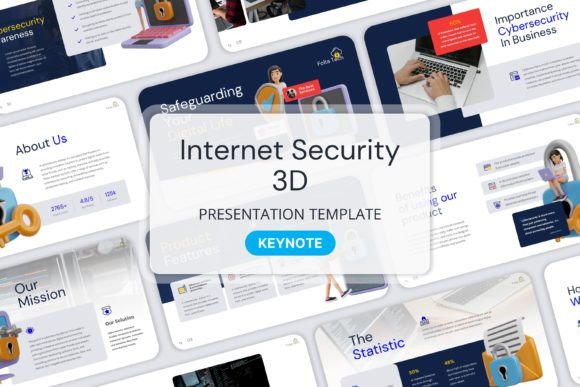 Elevate Your Cybersecurity Pitch with Internet Security 3D - Keynote Templates
