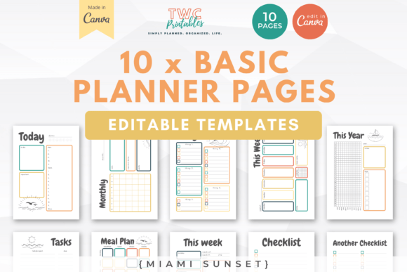 Master Your Schedule: How to Use Canva's Miami Sunset Planner Templates for Ultimate Organization
