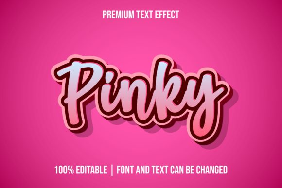 Pinky 3D Editable Text Effect Templates: Create Stunning Graphics