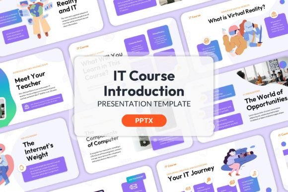 Professional IT Course Introduction Presentation Templates